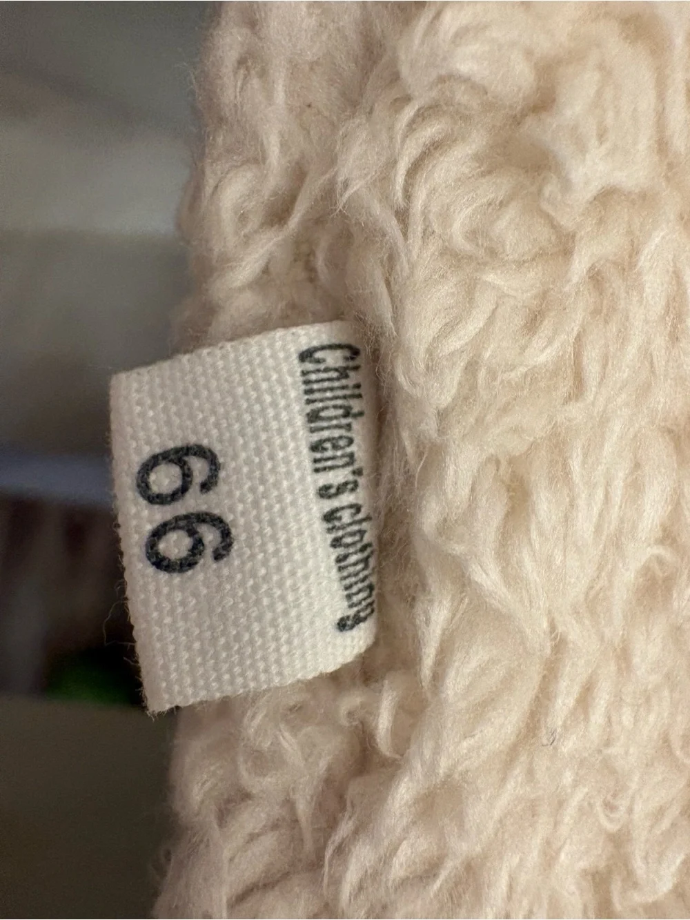 Baby sherpa bear bunting size 66 (6-9 month)
